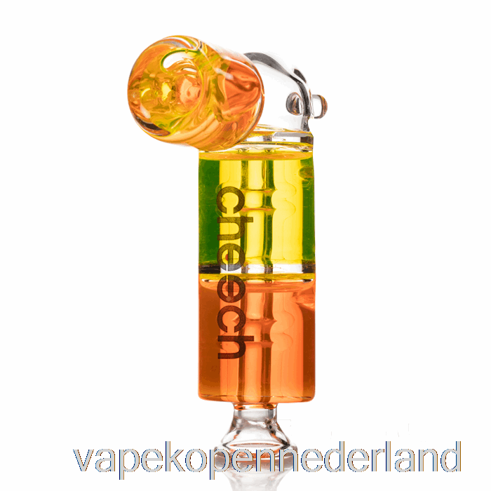 Elektronische Sigaret Vape Cheech Glas Dubbele Invriesbare Handpijp Oranje/geel